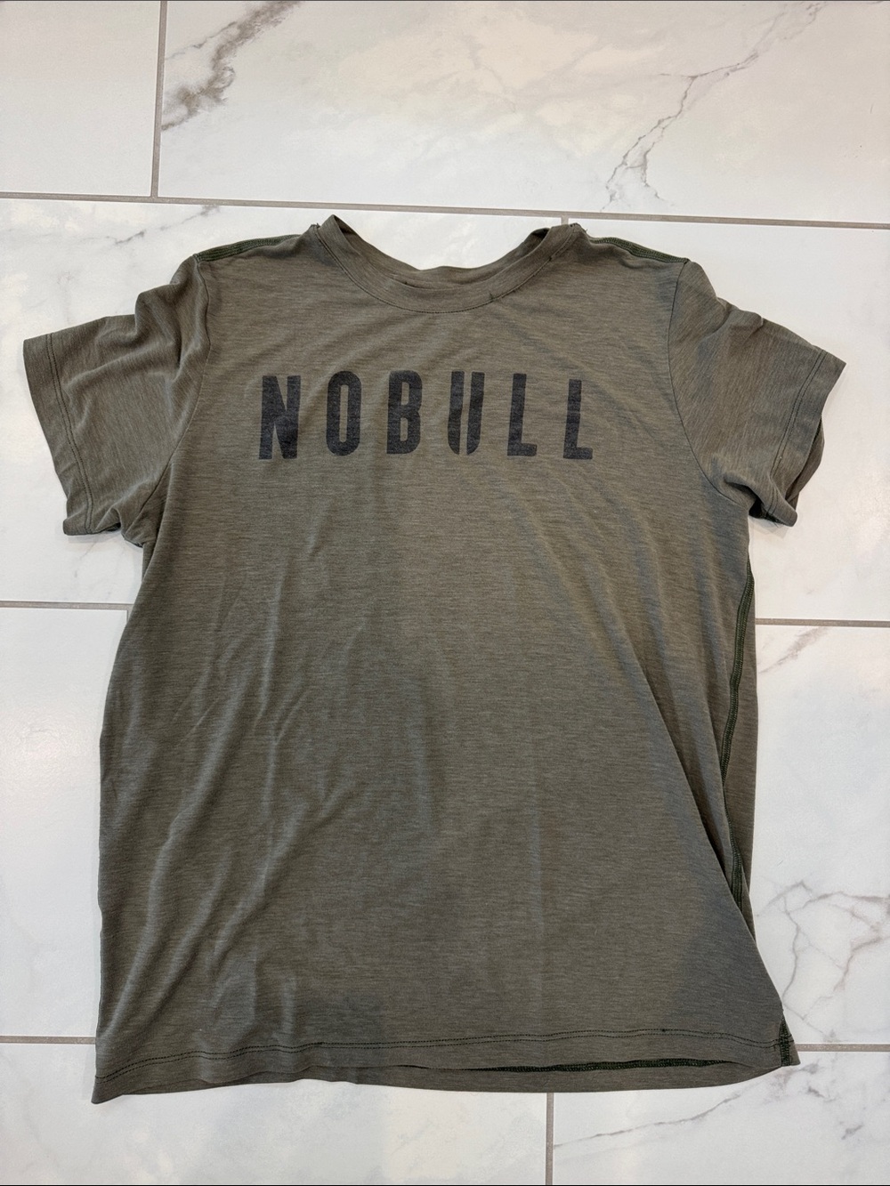 NOBULL Olive Green Graphic Logo Tee